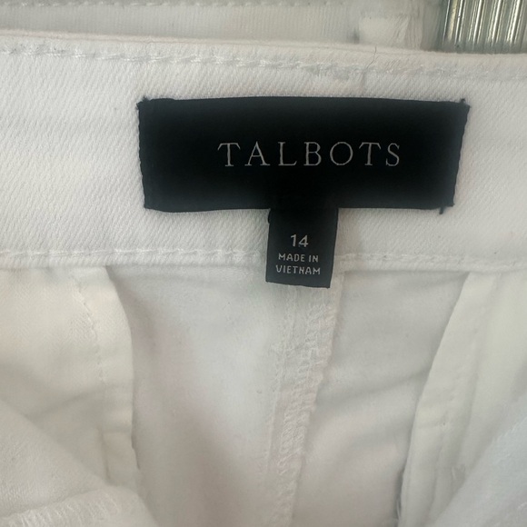 NWOT Talbots Classic White Mini Jean Skirt Sz 14 Never Worn Purchased 2024 - Picture 2 of 11